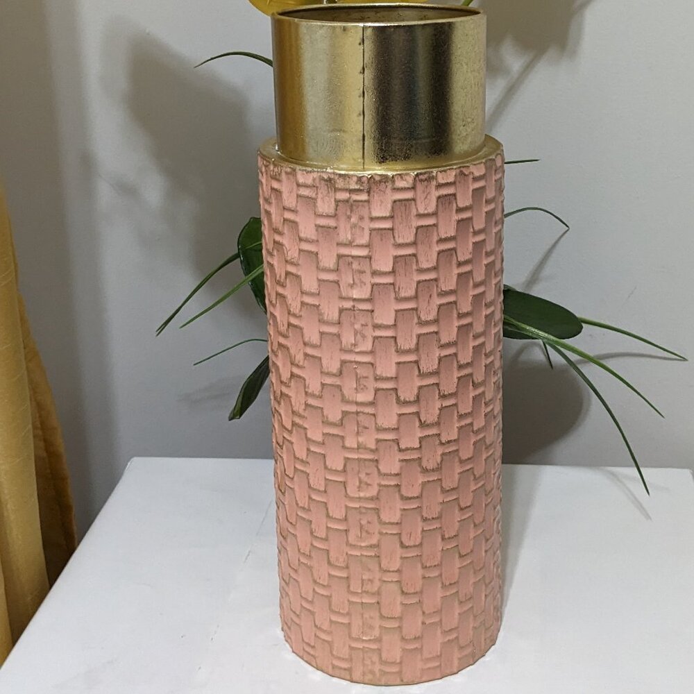 Metalic  Vase Bottle Rustic - Picture 2 of 5